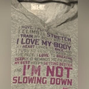 Gray Hoodie with Inspirational Text